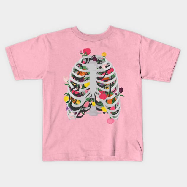 rib cage Kids T-Shirt by elyinspira